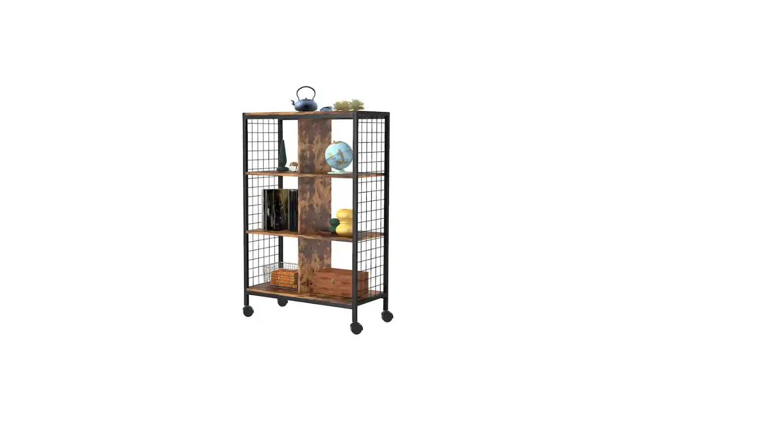 Tidoin Fug-ydw9-350 Rectangular 4-shelves Accent Bookcase Installation Guide