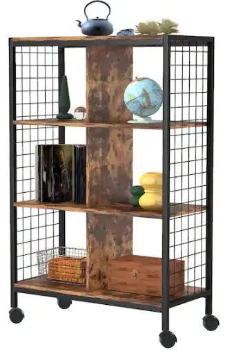 Tidoin-FUG-YDW9-350-Rectangular-4-Shelves-Accent -Bookcase-product