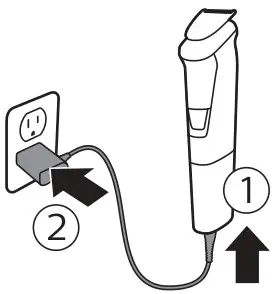 PHILIPS MG5720 Multigroom Face and Hair Trimmer - Charging with the supply unit