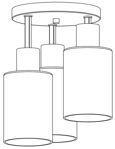 HAMPTON BAY 65143 3 Light Flush Mount