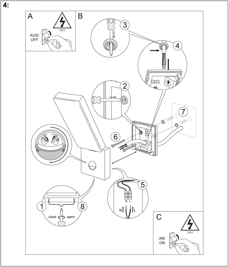 SEBSON WAL SENSOR F INT Wall Light With Motion Detector 15W - fig 1