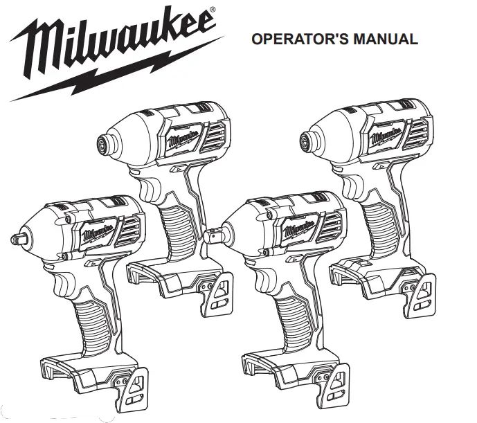 Milwaukee 2656-20 M18 Cordless Compact Impact Wrench With Detent Pin Instruction Manual