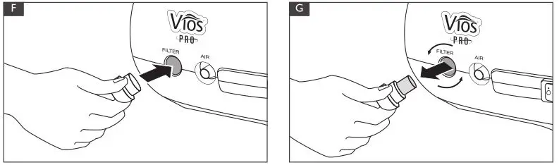 PARI VIOS PRO Aerosol Delivery System - Fig. F & Fig. G