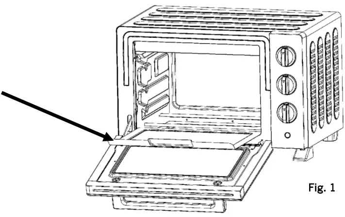 Fitting the crumb tray and racks 