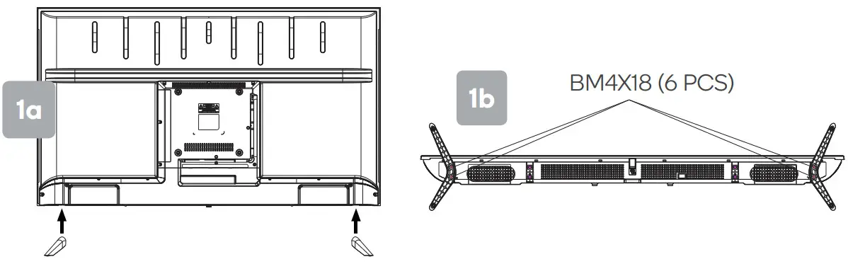kogan KALED65RT9210SVA 65 Smart -Stand assembly