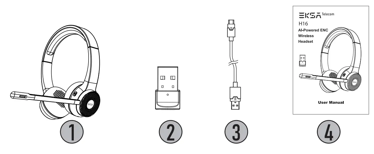 EKSA Telecom H16 Pro Office Headset-fig1