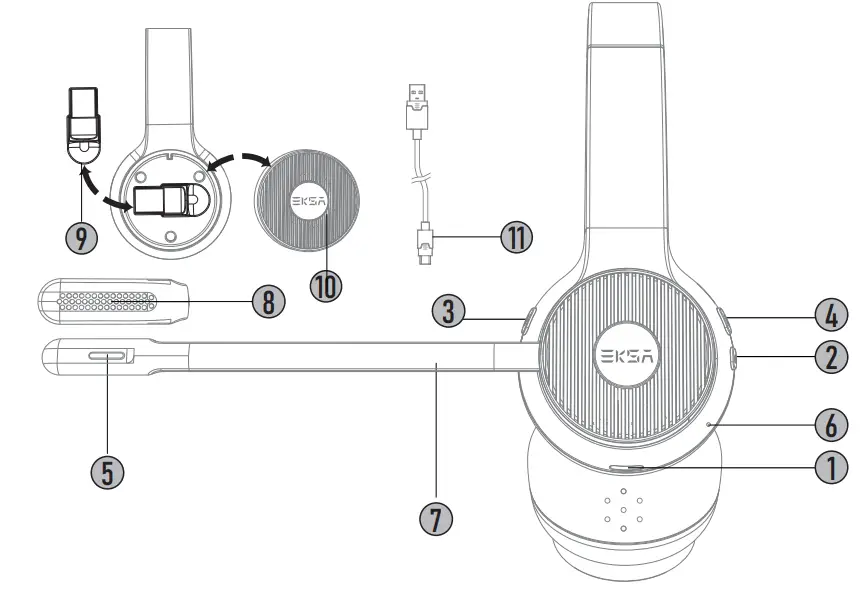 EKSA Telecom H16 Pro Office Headset-fig2