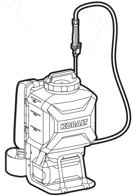 KOBALT KBSP 1040B 03 4 Gallons Plastic Backpack Sprayer -