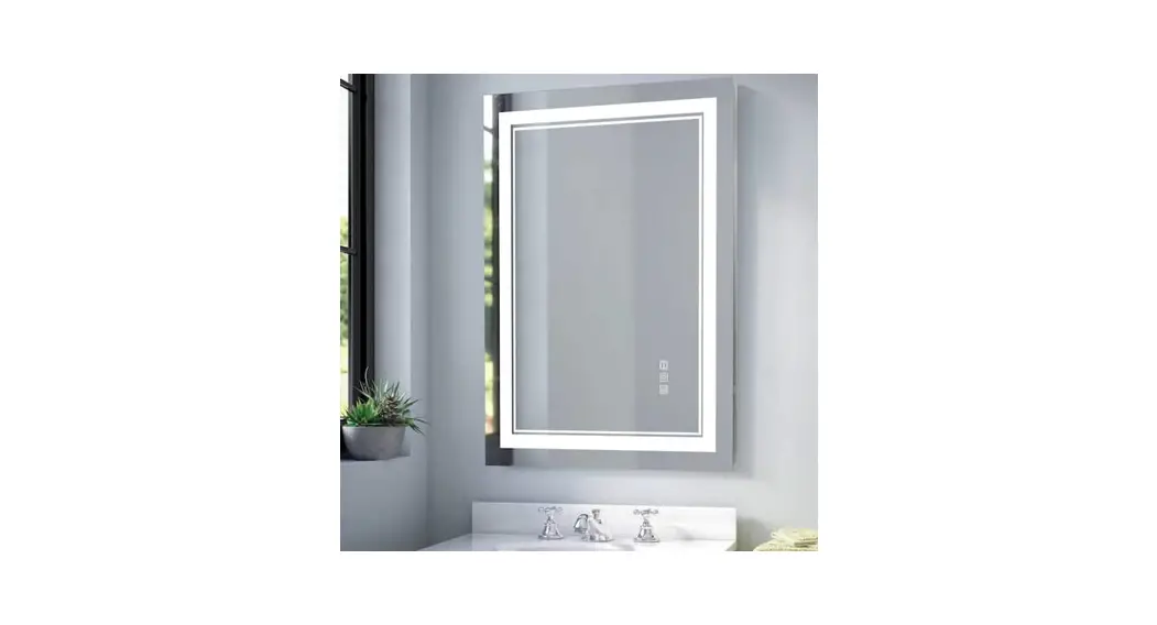 Homedepot Sxb2347 47.24 Inch H Rectangular Frameless Anti-fog Dimmable Wall Bathroom Vanity Mirror Instruction Manual