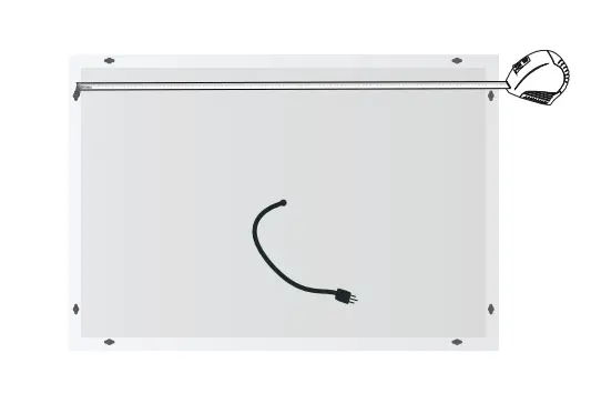 HOMEDEPOT SXB2347 47.24 Inch H Rectangular Frameless Anti-Fog Dimmable Wall Bathroom Vanity Mirror - fig