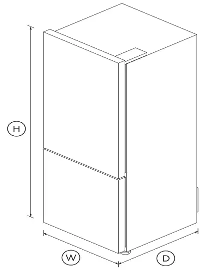 FISHER PAYKEL RF372BRPX6 Freestanding Refrigerator Freezer 63.5cm 351L - fig