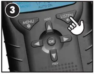 PRESS "LISTEN" TO SILENCE