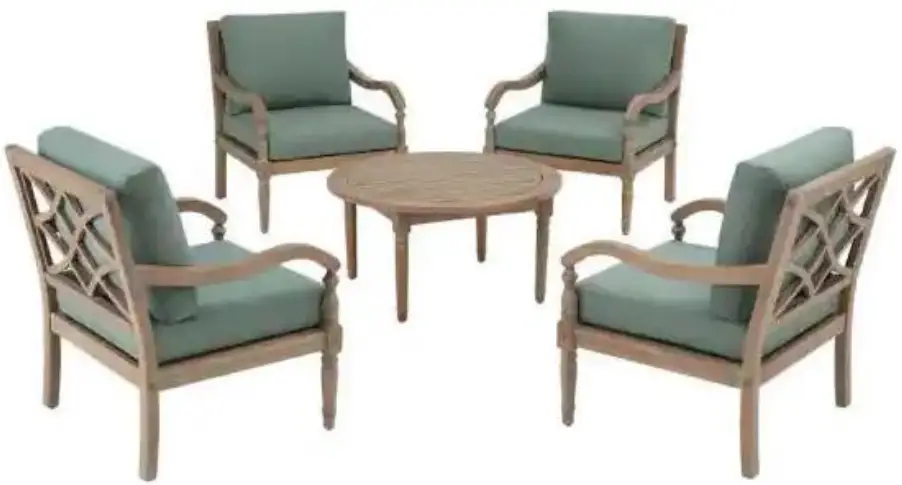 HOME DECORATORS COLLECTION FRN 800911 TT2 Lakewood 36 Inch Teak Outdoor Coffee Table