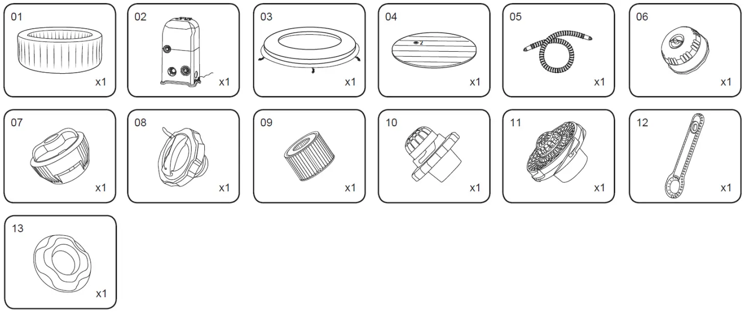 Bestway SALUSPA AirJet Inflatable Hot Tub Spa - fig 28
