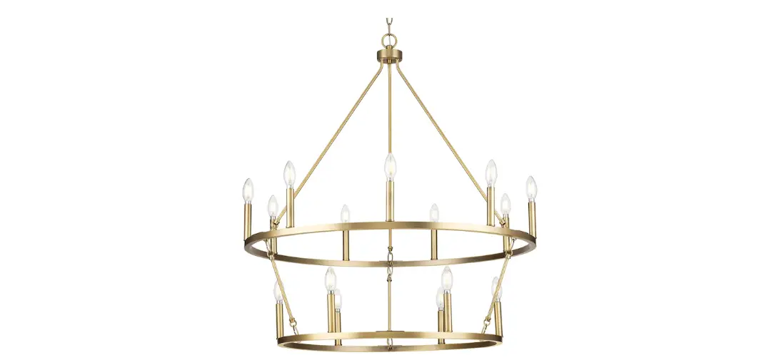 Progress Lighting P400315-163 15-light Vintage Brass Farmhouse Chandelier Instruction Manual