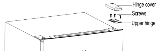 CHiQ Top Mount Refrigerator- hinge cover