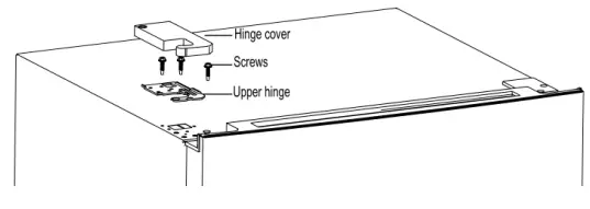 CHiQ Top Mount Refrigerator- top left side of the cabinet