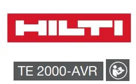 HILTI TE 2000-AVR Cordless Demolition Hammers User Manual