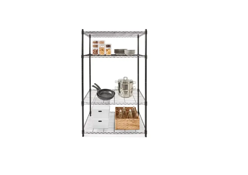Kmart 43150977 Large 4 Tier Black Shelving Set Instruction Manual