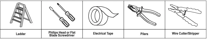 ZEVNI L32ARYUEW4799S48 Byran 8-Light Black-Gold Modern-Contemporary Cage Chandelier Instruction Manual - TOOLS REQUIRED