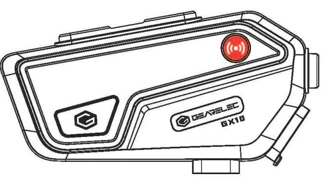GEARELEC GX10 Helmet Bluetooth Intercom System - parts 1