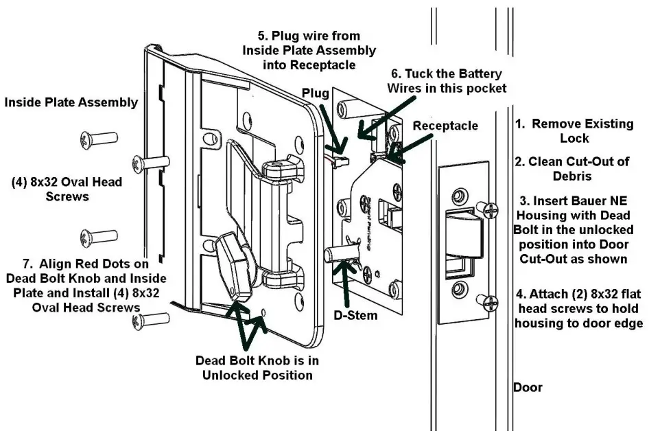 Bauer NE Self-Contained Keyless Entry Door - fig 3