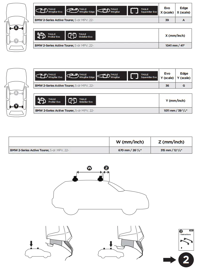 THULE Kit 145343 BMW 2 Series Active Tourer-fig2