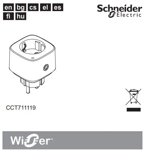 Schneider Electric CCT711119 Smart Plug Wiser Instruction Manual