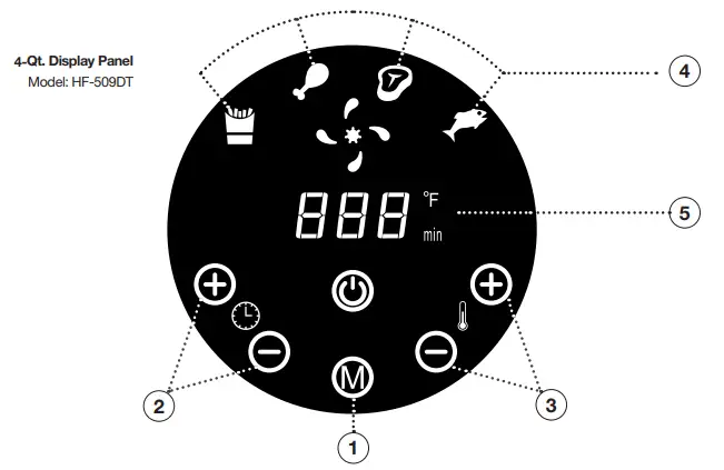 EMERIL LAGASSE HF Series AirFryer - Using The Control Panel