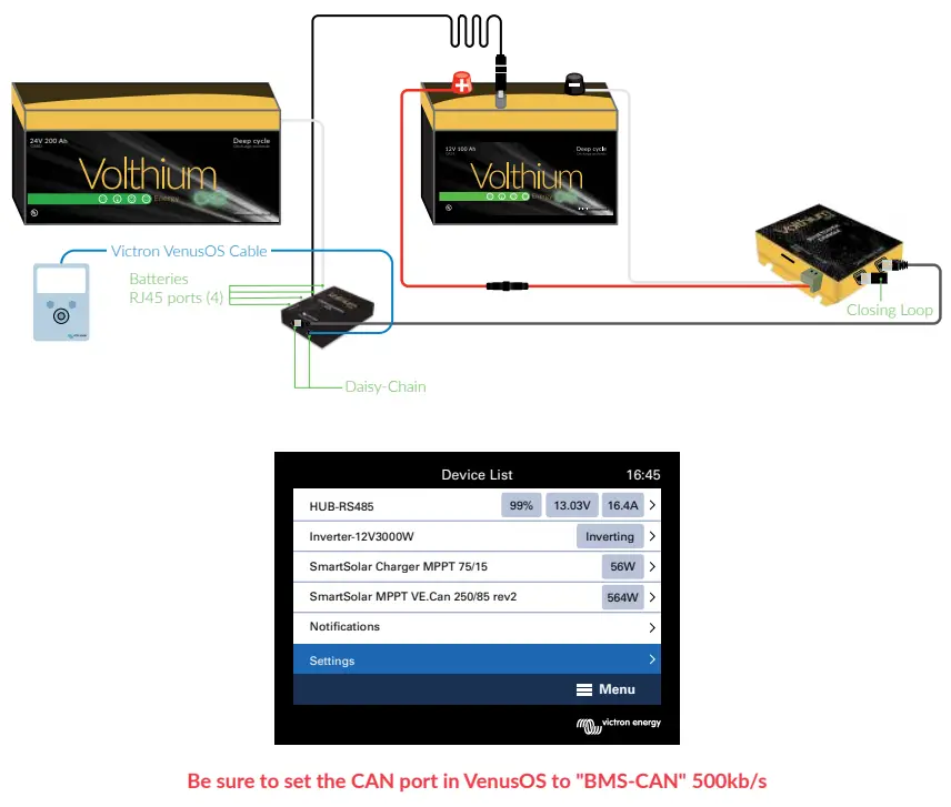 Volthium Dongle Connection - DATA SHOWN IN VENUSOS