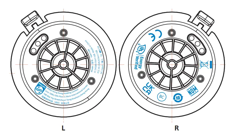 Model, Serial number and Safety information.