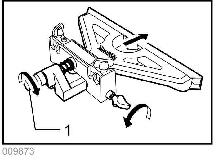 makita RP1800 Router - Adjusting screw
