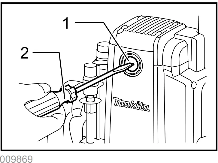 makita RP1800 Router - Brush holder