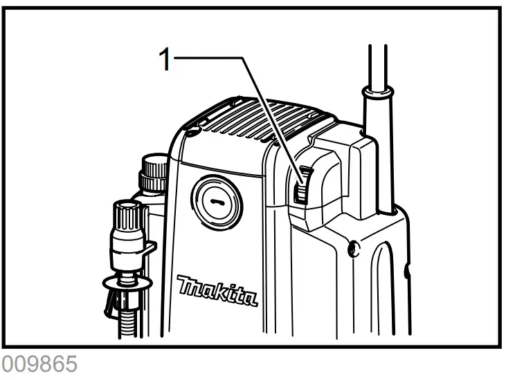 makita RP1800 Router - Speed adjusting dial