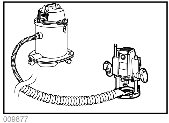 makita RP1800 Router - vacuum cleaner