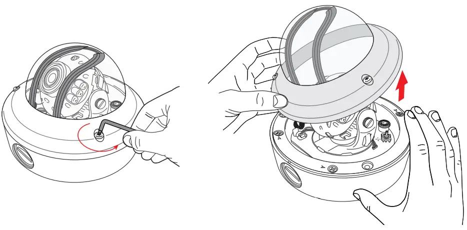 Clinton Electronics VX IR Series Vandal X Outdoor Dome Camera - DISASSEMBLE