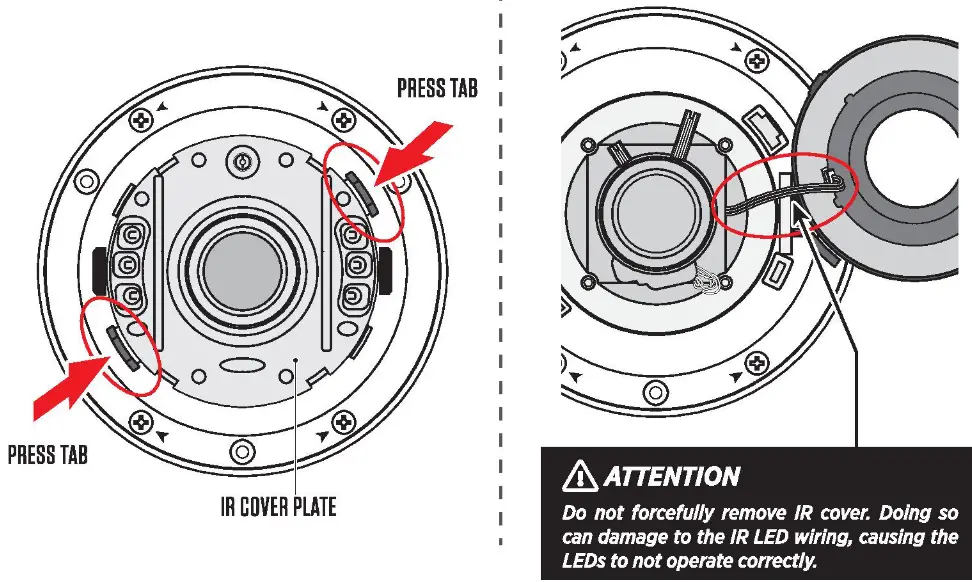 Clinton Electronics VX IR Series Vandal X Outdoor Dome Camera - FOCUS ADJUSTMENT1