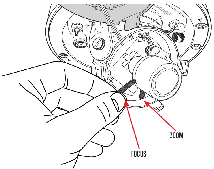 Clinton Electronics VX IR Series Vandal X Outdoor Dome Camera - FOCUS ADJUSTMENT2
