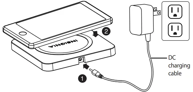 INSIGNIA NS-MWPC15K 15 Watt Qi Charging Pad-USING YOUR CHARGING PAD