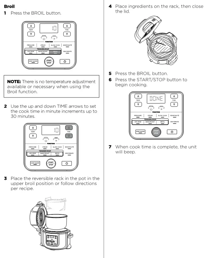 Ninja OP300 Foodi Tendercrisp Pressure Cooker - Broil