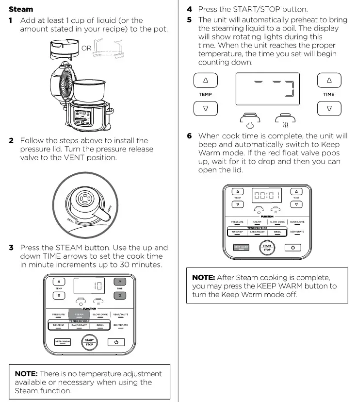 Ninja OP300 Foodi Tendercrisp Pressure Cooker - Steam