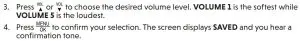 FIG 10 Adjust the speaker volume for baby unit using parent unit