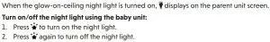 FIG 17 Turn on or off the glow-on-ceiling night light