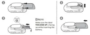 FIG 2 Install the parent unit battery