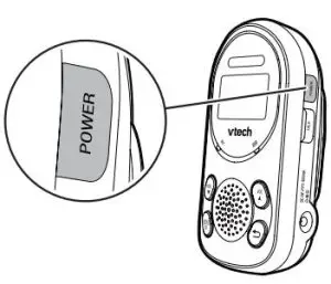 FIG 8 Power on or off the parent unit