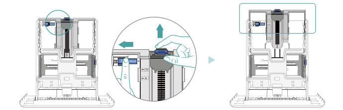 Push the blue buttons