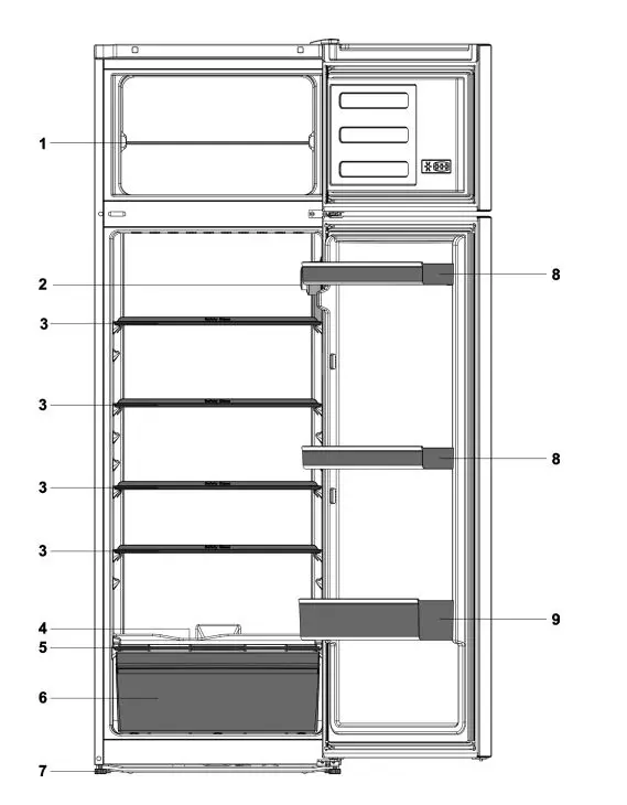 beko RDSA280K30SN 250 L High Fridge Freezer fig 1