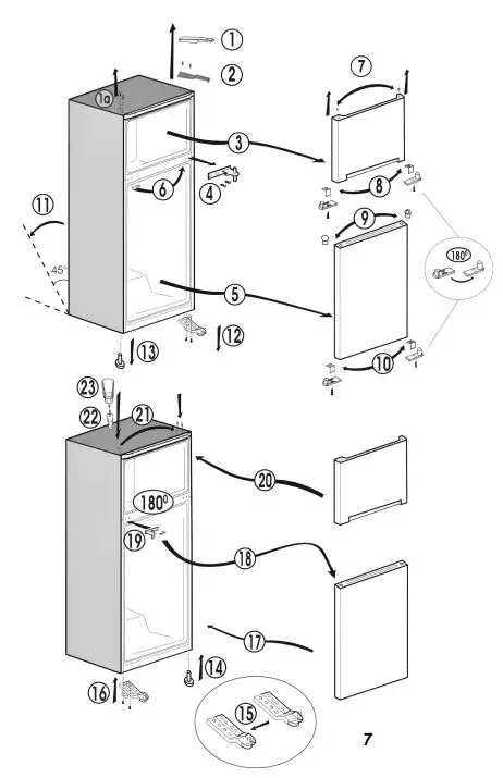 beko RDSA280K30SN 250 L High Fridge Freezer fig 4