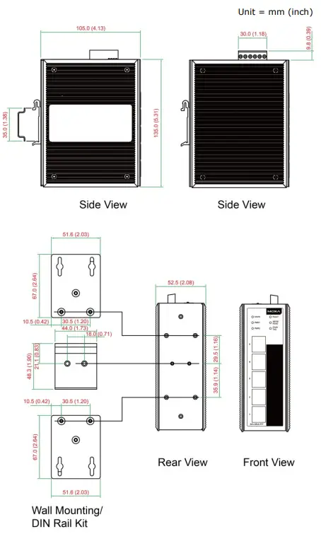 MOXA EDS-405A-PTP Series EtherDevice Switch 3