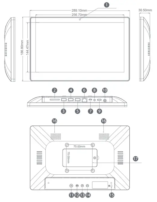 Clientop Industrial AT001 10.1 Inch Interactive Digital Signage - Exterior Components 2